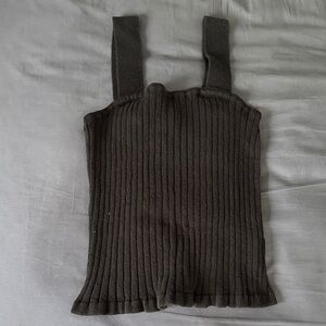 Madewell Black Sweater Ribbed Tank Top